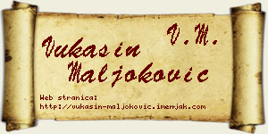 Vukašin Maljoković vizit kartica